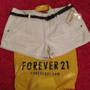 white forever 21 shorts!
