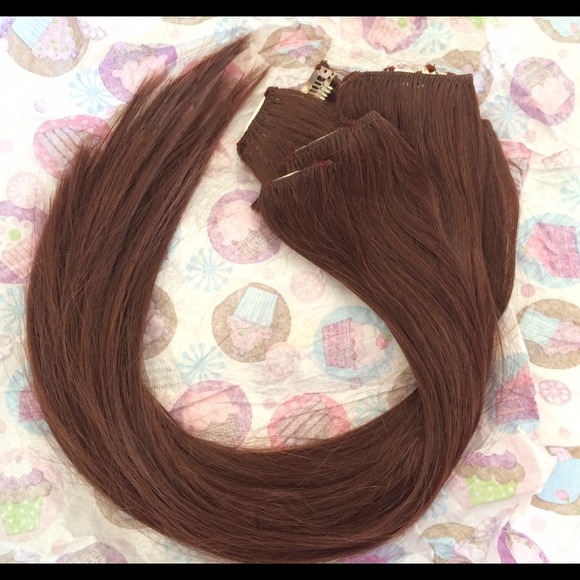 New 22" red hair extension set