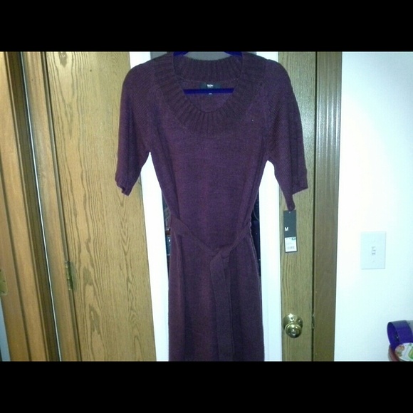 Maroon sweater dress