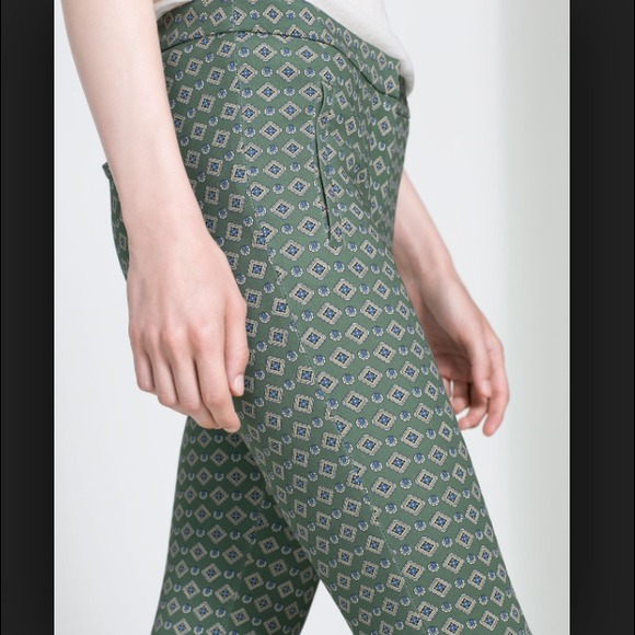 Zara Pants - Wishlist, ISO, ZARA tie printed trouser pants xs