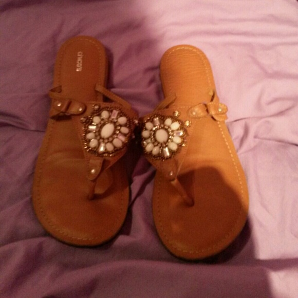 Chico's Shoes - ✂Price cut✂ Flip flops with stones
