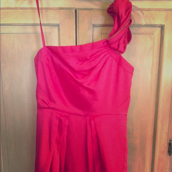 BCBG Max Azria Pink One Shoulder Dress - size 2