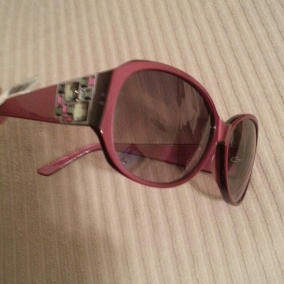 Judith Leiber Crystals Purple Sunglasses