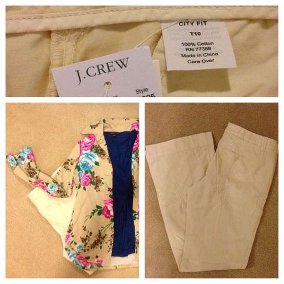 J. CREW Cream Pants - perfect for Spring