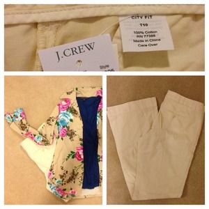 J. CREW Cream Pants - perfect for Spring