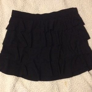 a black skirt