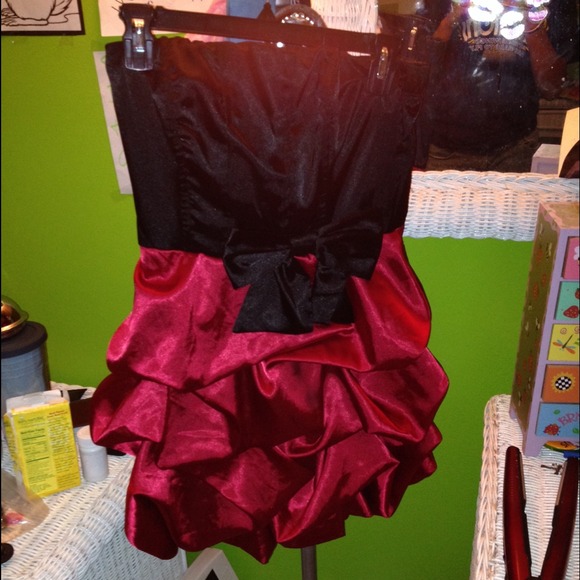 Black & Red Homecoming Dress