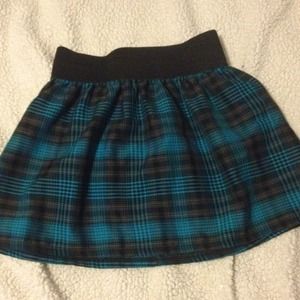 a plaid skirt