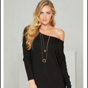 Sexy Black Sweater Dress