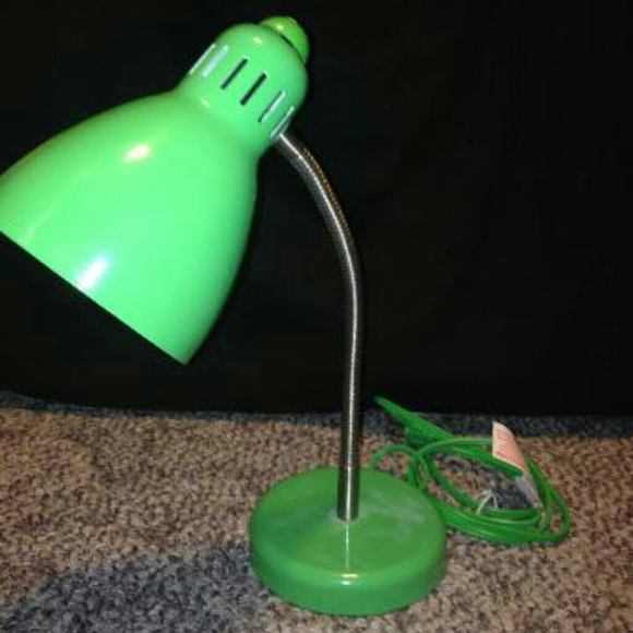 Lime green adjustable desk lamp