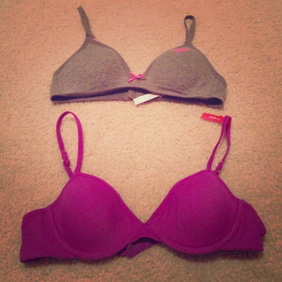 Two bras.