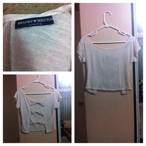 Brandy Melville Bow Back Shirt - Picture 1 of 1
