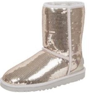 Silver sparkle UGG boots