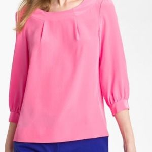 Kate Spade Pink Silk Blouse.