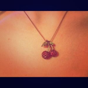 Adorable cherry necklace!