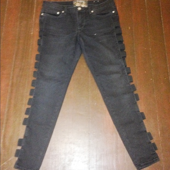 Black Ladder Skinny Jeans (Jeggings)