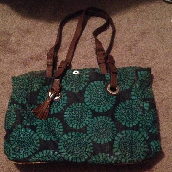 Adorable mint and brown purse - Picture 1 of 2