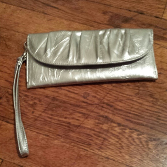 Brand new silver clutch