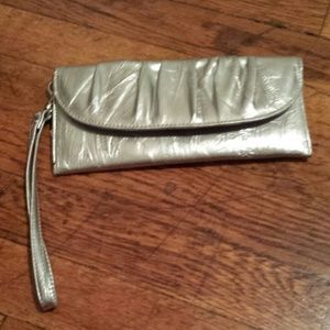 Brand new silver clutch