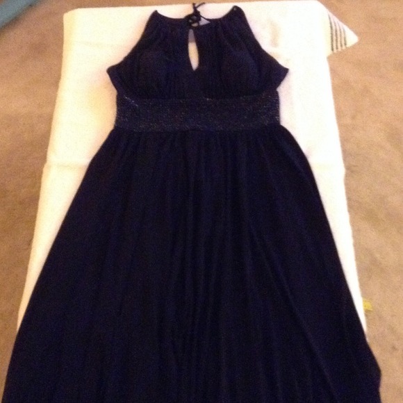 R&M Richards long beaded dress.