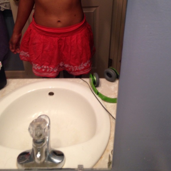 Pink and white skirt