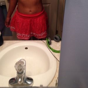 Pink and white skirt