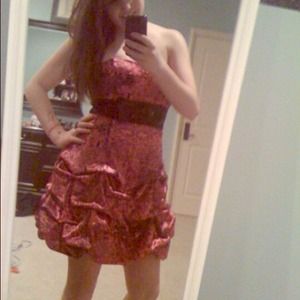 Pink short semiformal dress worn once!