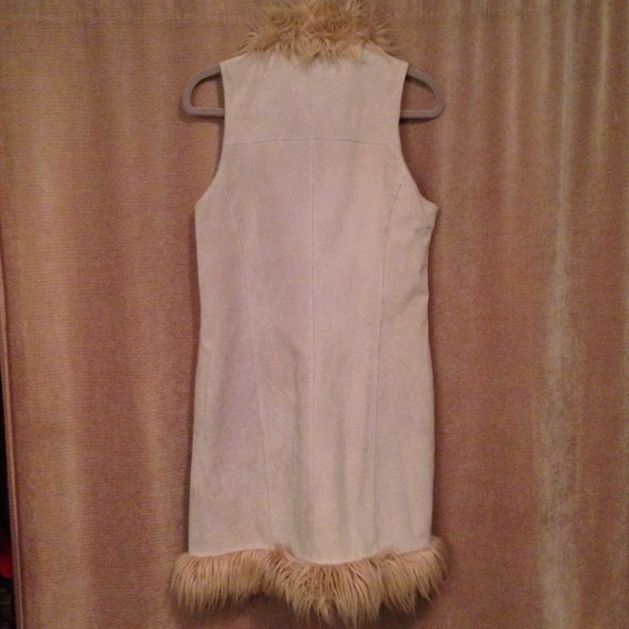 ❌GONE❌ Knee-length suede & faux fur vest - Picture 2 of 4