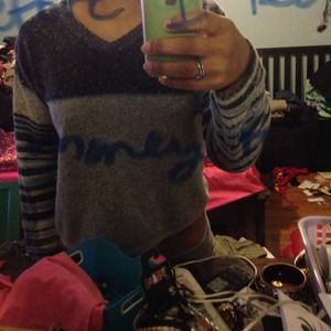 Grey and blue sweater