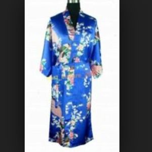 Royal Blue Kimono Robe