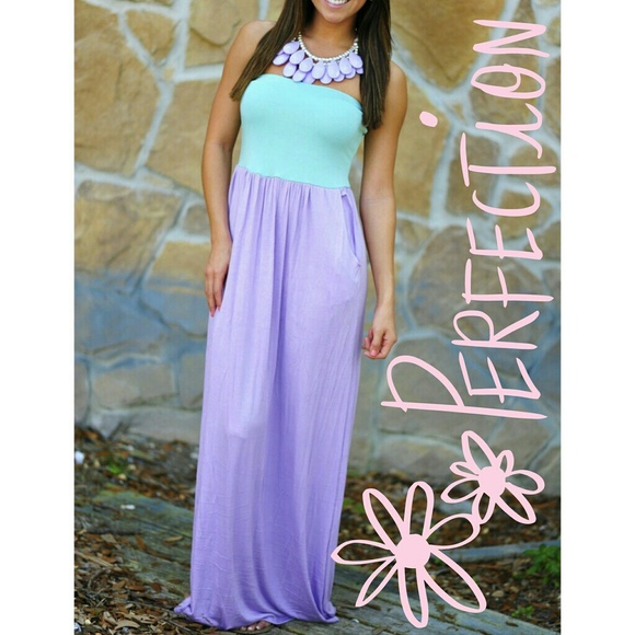 SOLD Colour block maxi dress