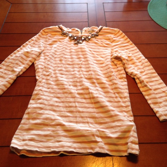 J Crew jewel neck painter