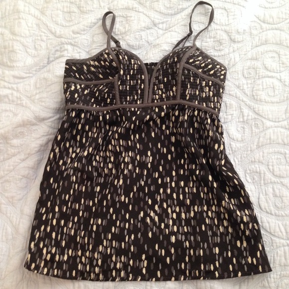 Geometric silk tank