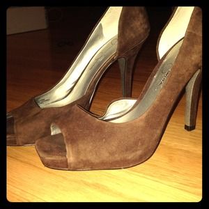 Jessica Simpson Heels - Brown Suede, Size 7.