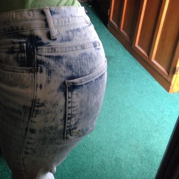 High waisted acid wash express jeans - Picture 3 of 4