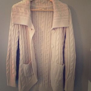 Cozy cream winter cardigan