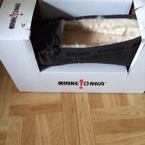 Grey moccasins size9 brand new never been used