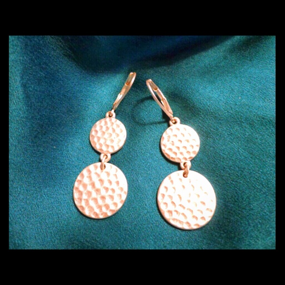 REDUCED!! Shiny dimpled silver earrings