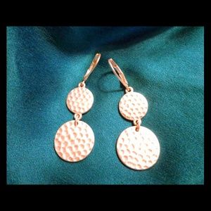 REDUCED!! Shiny dimpled silver earrings