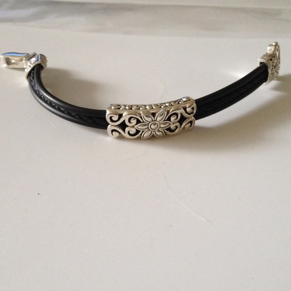 Black and silver bracelet.
