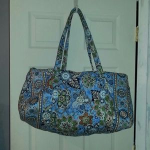 Large Vera Bradley duffel in bali blue
