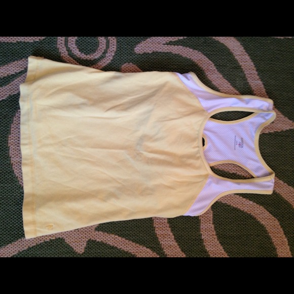 Cute yellow workout top bundle black tank