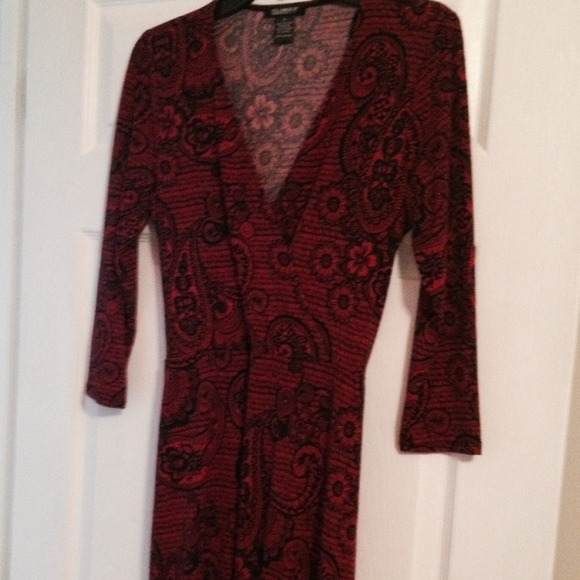 Red and black dress