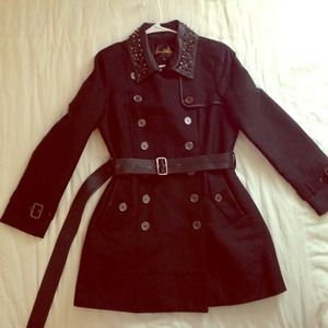 Sam Edelman Large Lorissa Stud Collar Trench Coat