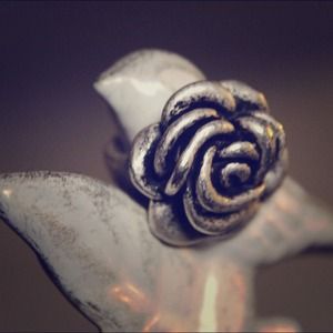 Silver Rose Ring