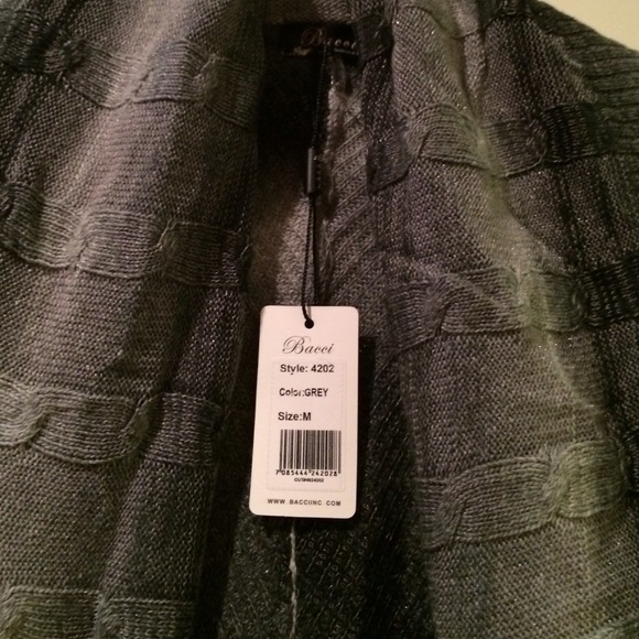 NWT Bacci Draped Dolman Sleeve Cardigan, Sz M - Picture 2 of 4