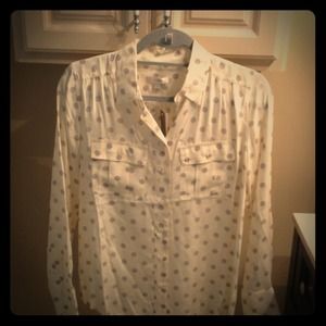 J. Crew polka dot blouse