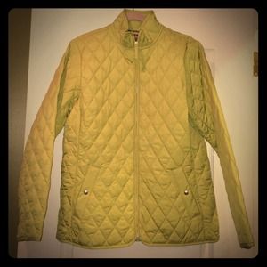 Lands' End Green Quilted Pattern Jacket. Size Med