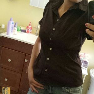 Sexy brown button up