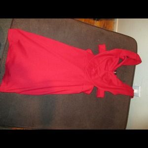 Red cutout mini dress